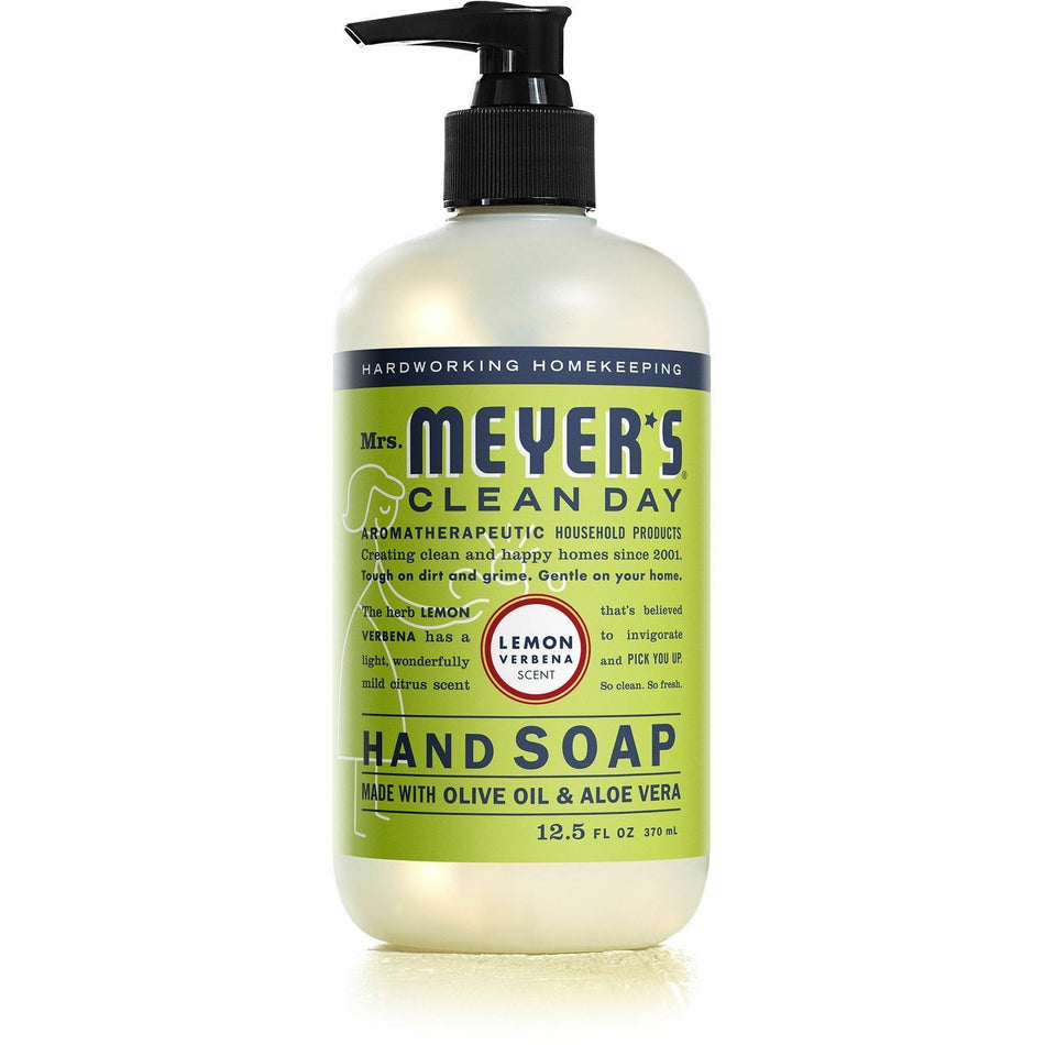 Mrs. Meyer's Clean Day Hand Soap - Lemon Verbena Scent - 12.50 fl oz - Bottle Dispenser - Hand - Multi - Non-drying, Paraben-free, Phthalate-free, Cruelty-free - 1 Each