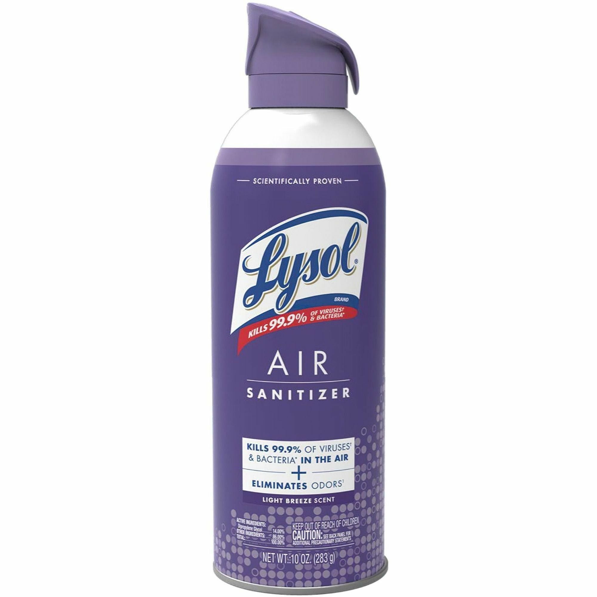 Lysol Air Sanitizer Light Breeze - Spray - 10 fl oz (0.3 quart) - Light Breeze - Antimicrobial, Odor Neutralizer - 1 Each