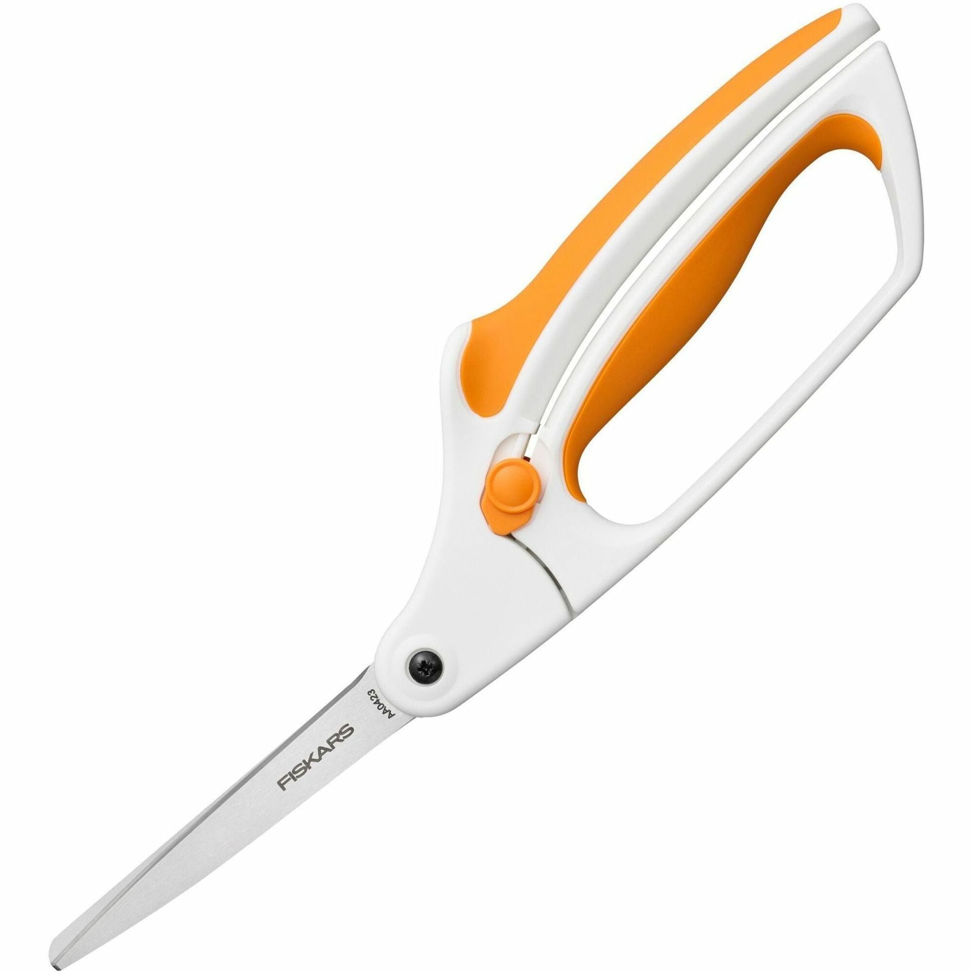 Fiskars Easy Action Bent Scissors - Bent - Stainless Steel Precision-ground Blade - Sharp Tip - Multi - 1 Each