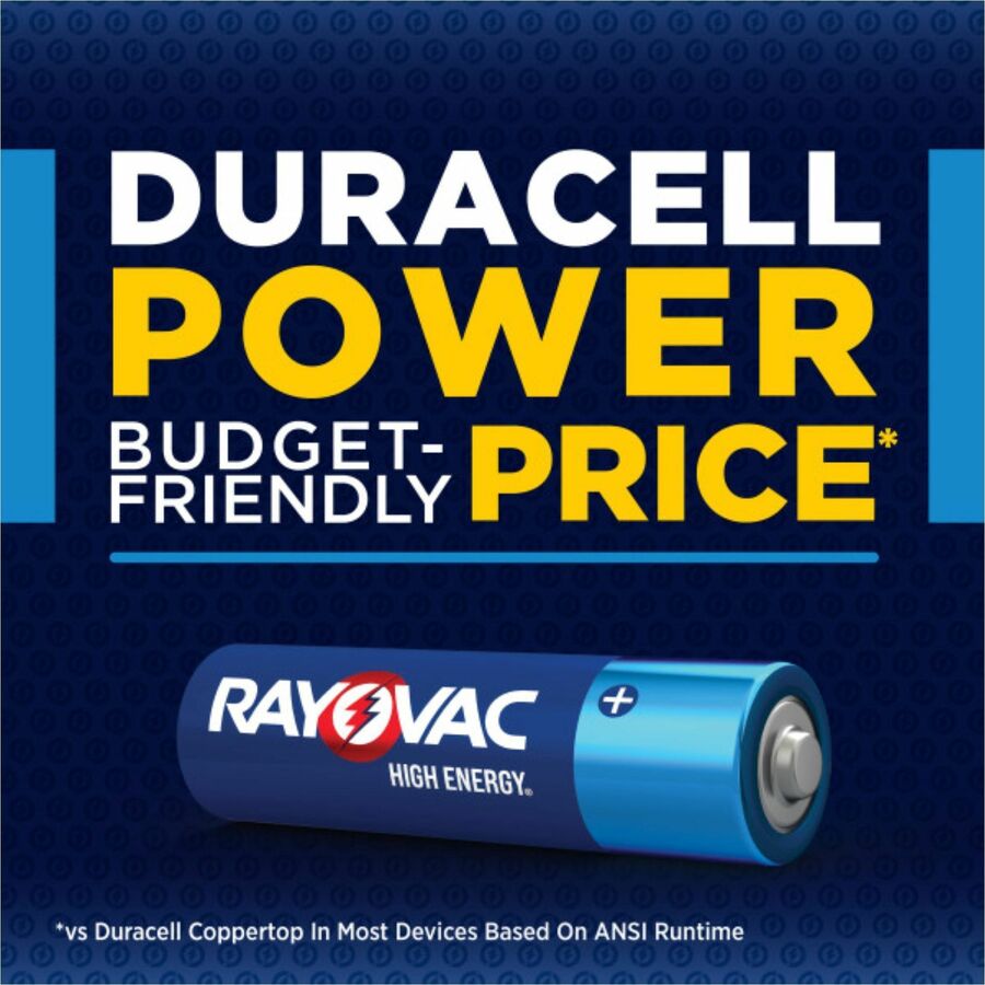 Rayovac Alkaline AA Batteries - For Flashlight, Mouse, Remote Control, Household - AA - 12 / Pack