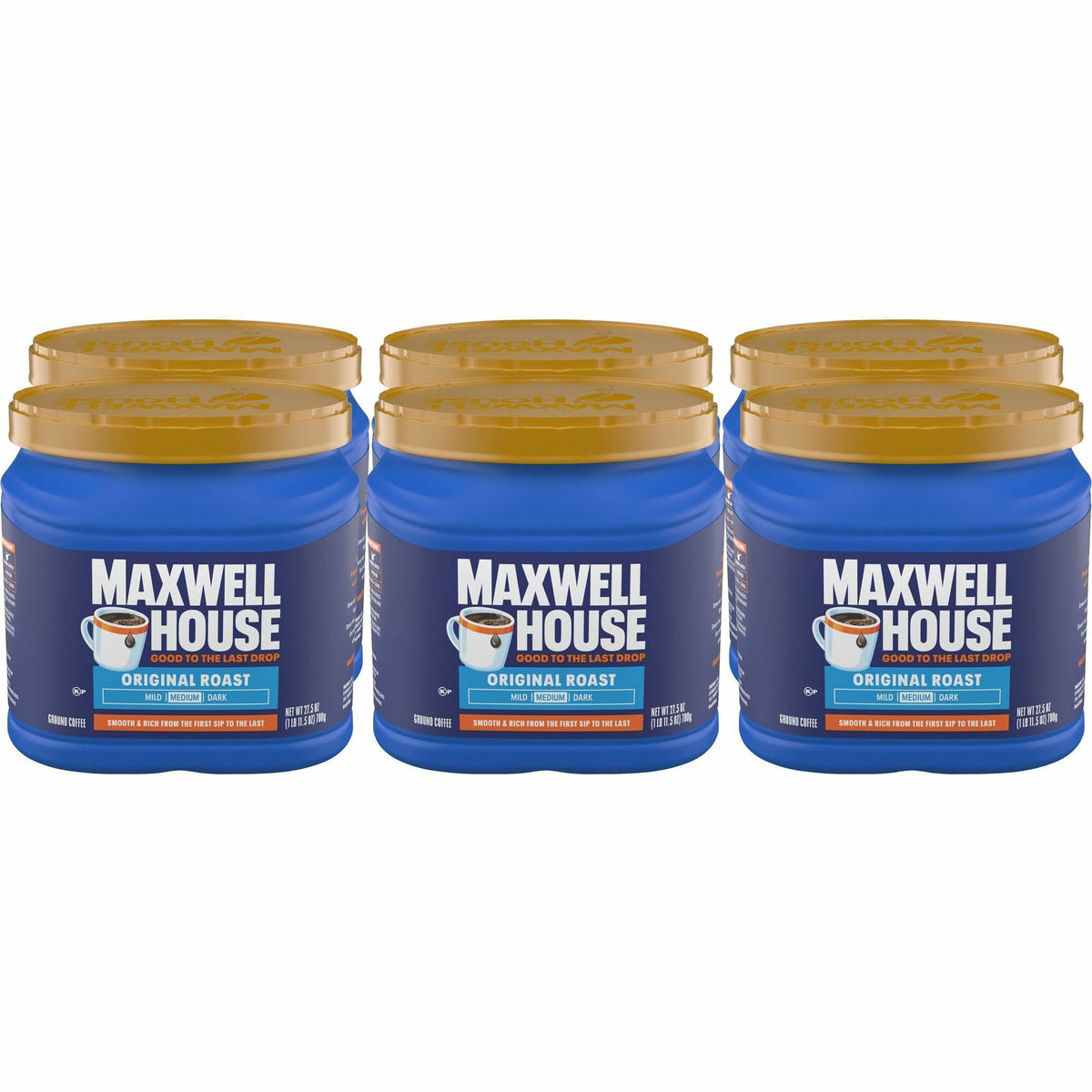 Maxwell House Ground Coffee Brew Pack - Medium - Ground - Original - 6 / Carton
