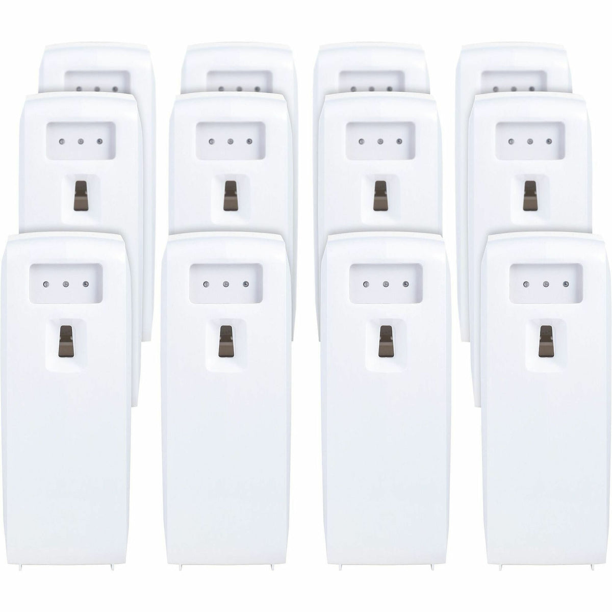 Fresh Products Fusion Metered Aerosol Dispenser - 0.13 Hour, 0.25 Hour, 0.50 Hour - 90 Day Refill Life - 600 Sq. ft. Coverage - Wall - 2 x AA Battery - 6 / Carton - White