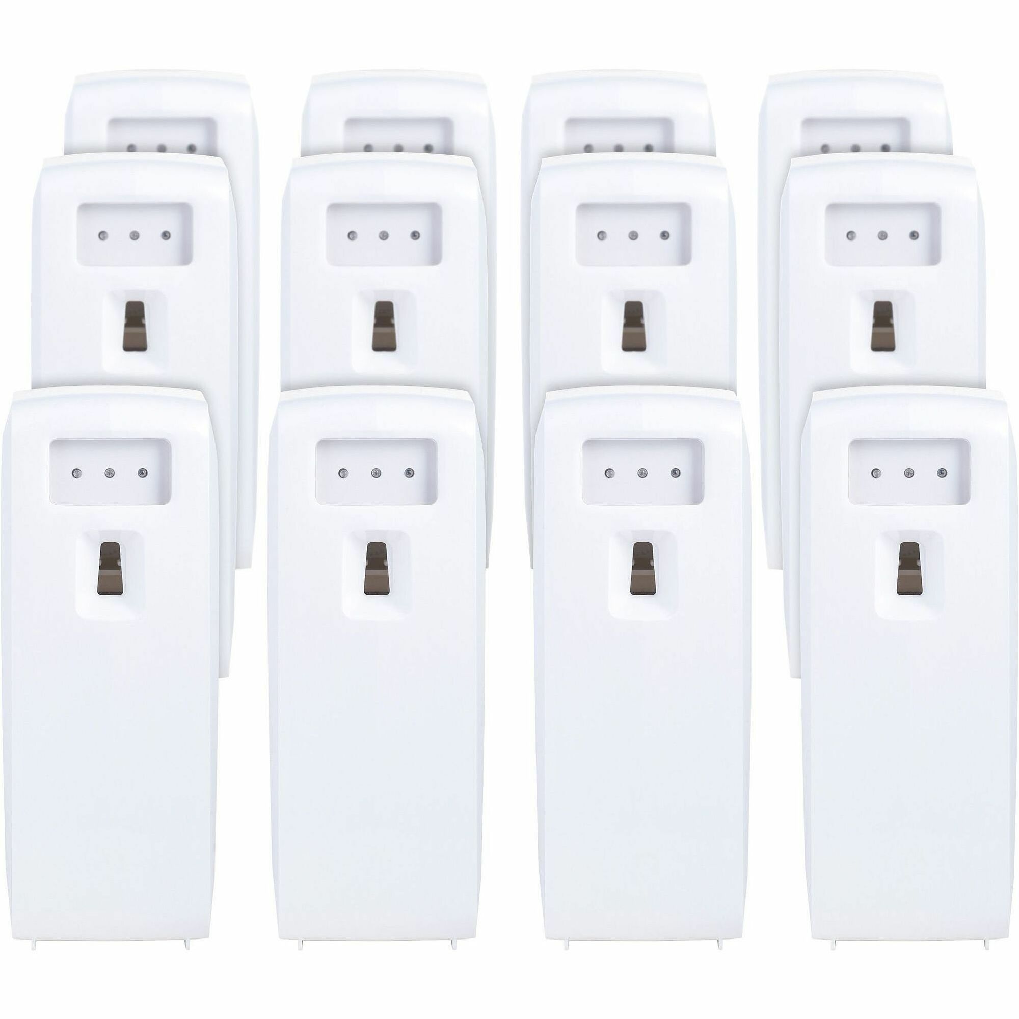 Fresh Products Fusion Metered Aerosol Dispenser - 0.13 Hour, 0.25 Hour, 0.50 Hour - 90 Day Refill Life - 600 Sq. ft. Coverage - Wall - 2 x AA Battery - 6 / Carton - White