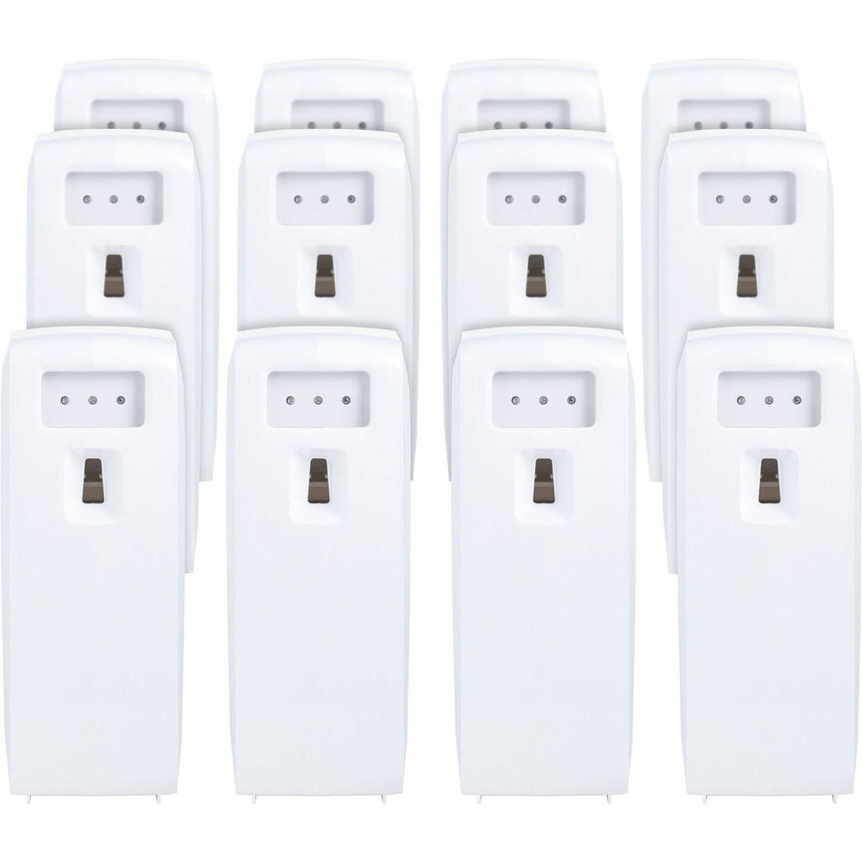 Fresh Products Fusion Metered Aerosol Dispenser - 0.13 Hour, 0.25 Hour, 0.50 Hour - 90 Day Refill Life - 600 Sq. ft. Coverage - Wall - 2 x AA Battery - 6 / Carton - White