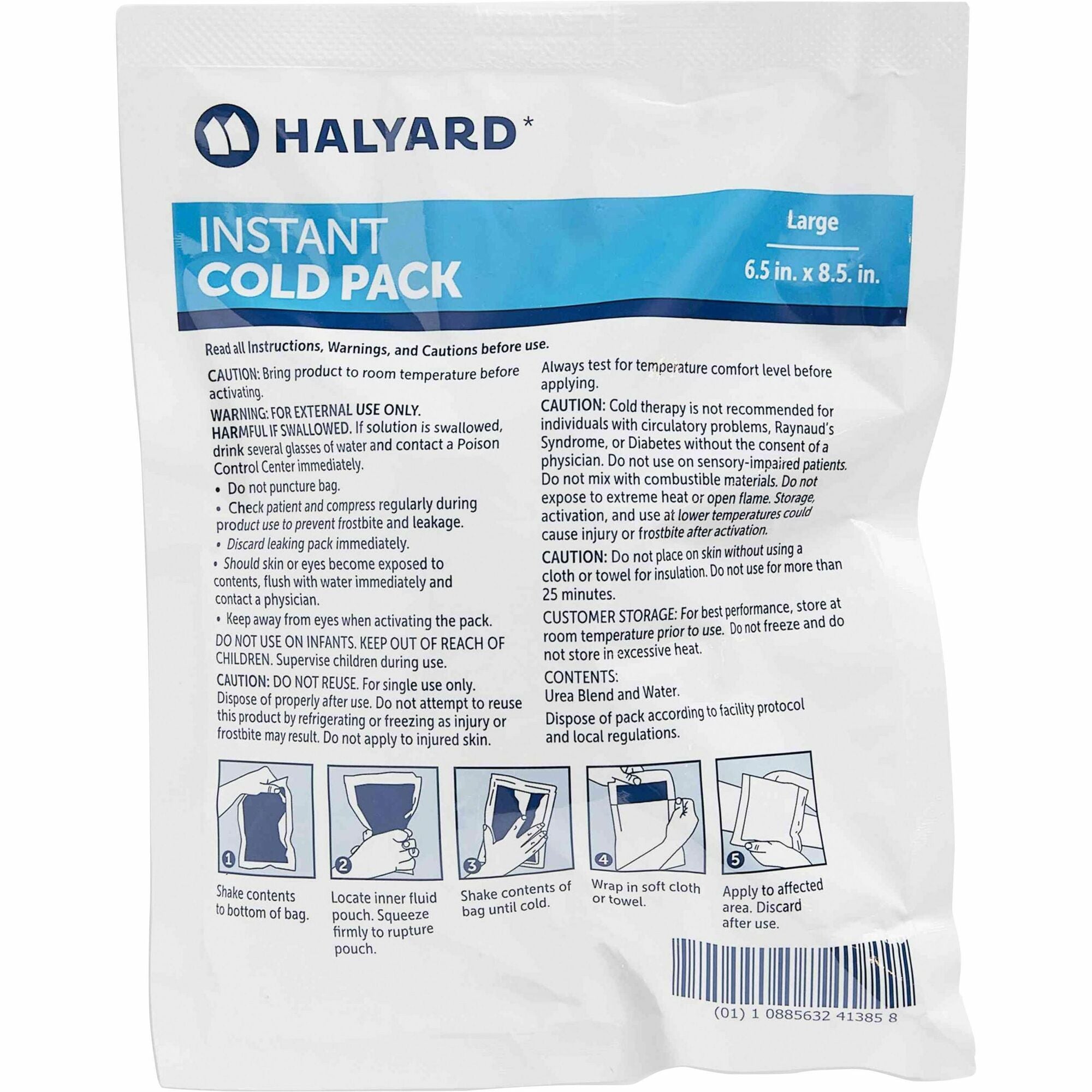 Halyard Instant Cold Pack - Latex-free, Non-sterile, Portable - 24 / Carton