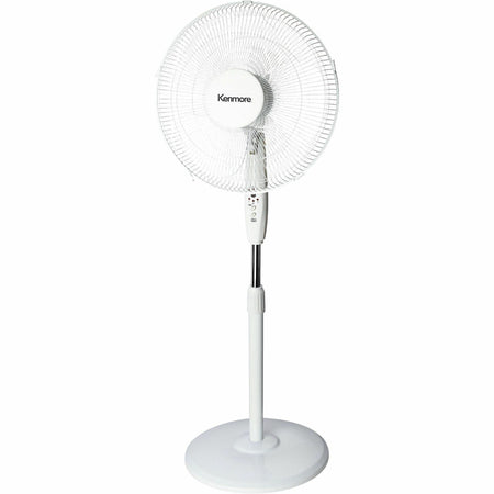 Kenmore 12" Pedestal Fan - 3 Speed - White