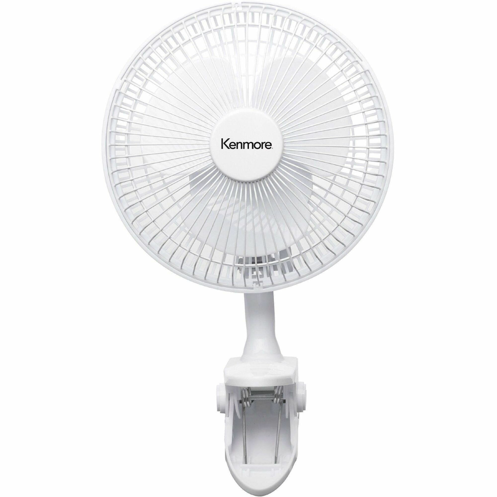 Kenmore 6" Clip-On Fan - 2 Speed - Clip-on - White