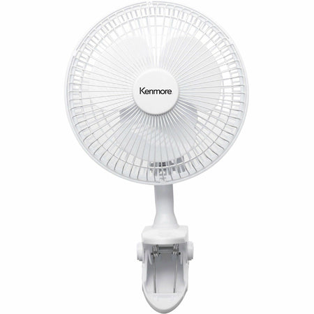 Kenmore 6" Clip-On Fan - 2 Speed - Clip-on - White