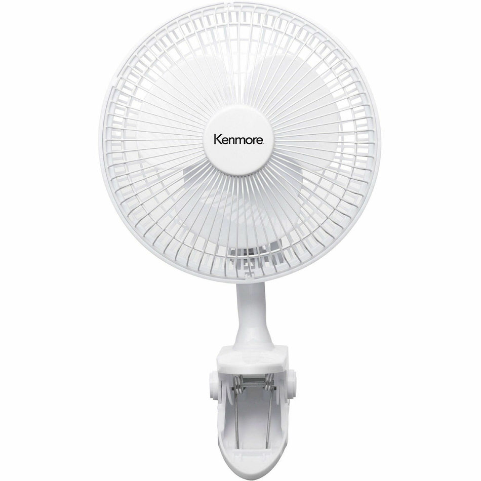 Kenmore 6" Clip-On Fan - 2 Speed - Clip-on - White