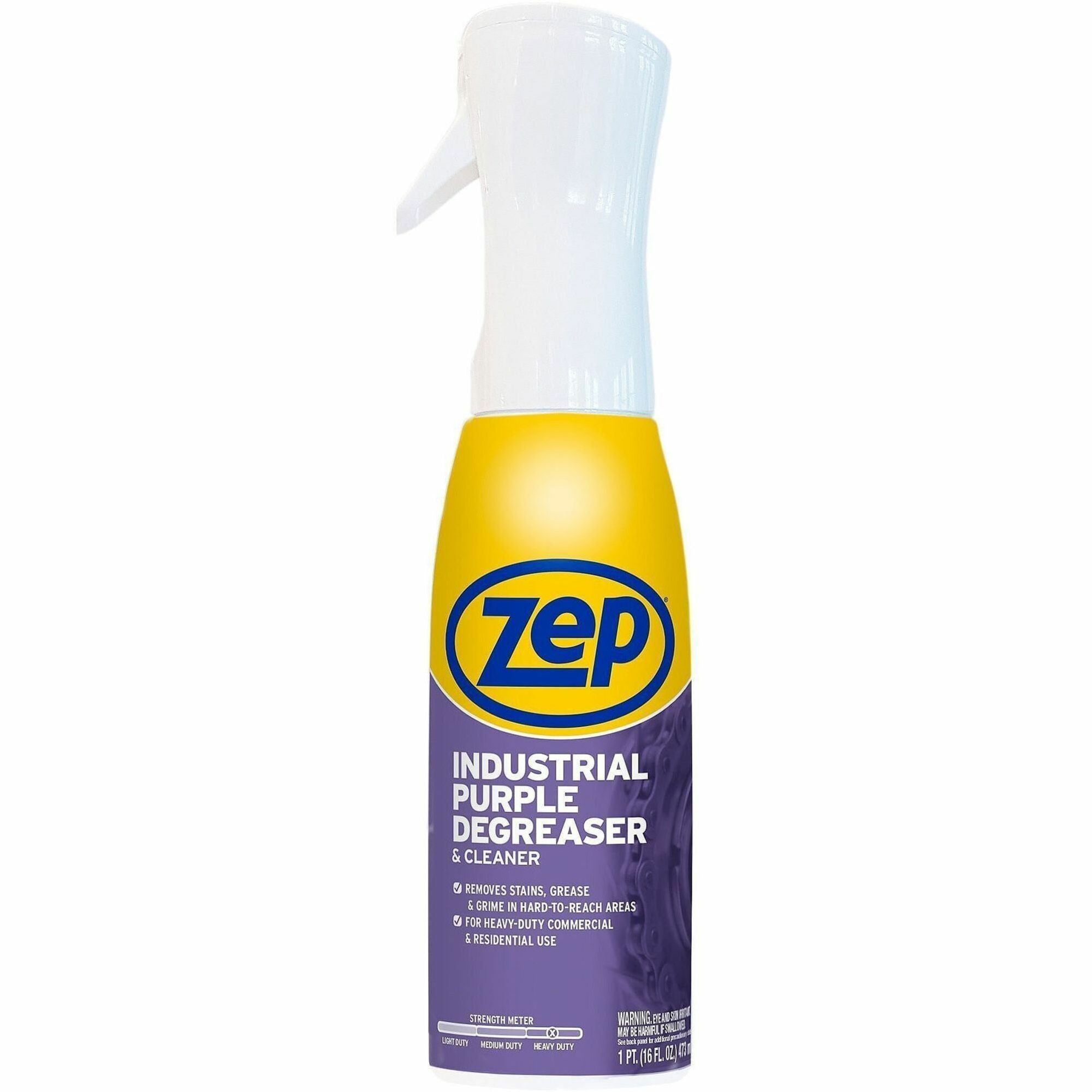Zep Commercial Industrial Purple Degreaser - For Multipurpose - Ready-To-Use - Aerosol, Spray, Liquid - 16 fl oz (0.5 quart) - Solvent Scent - Heavy Duty - Clear - 1 Each