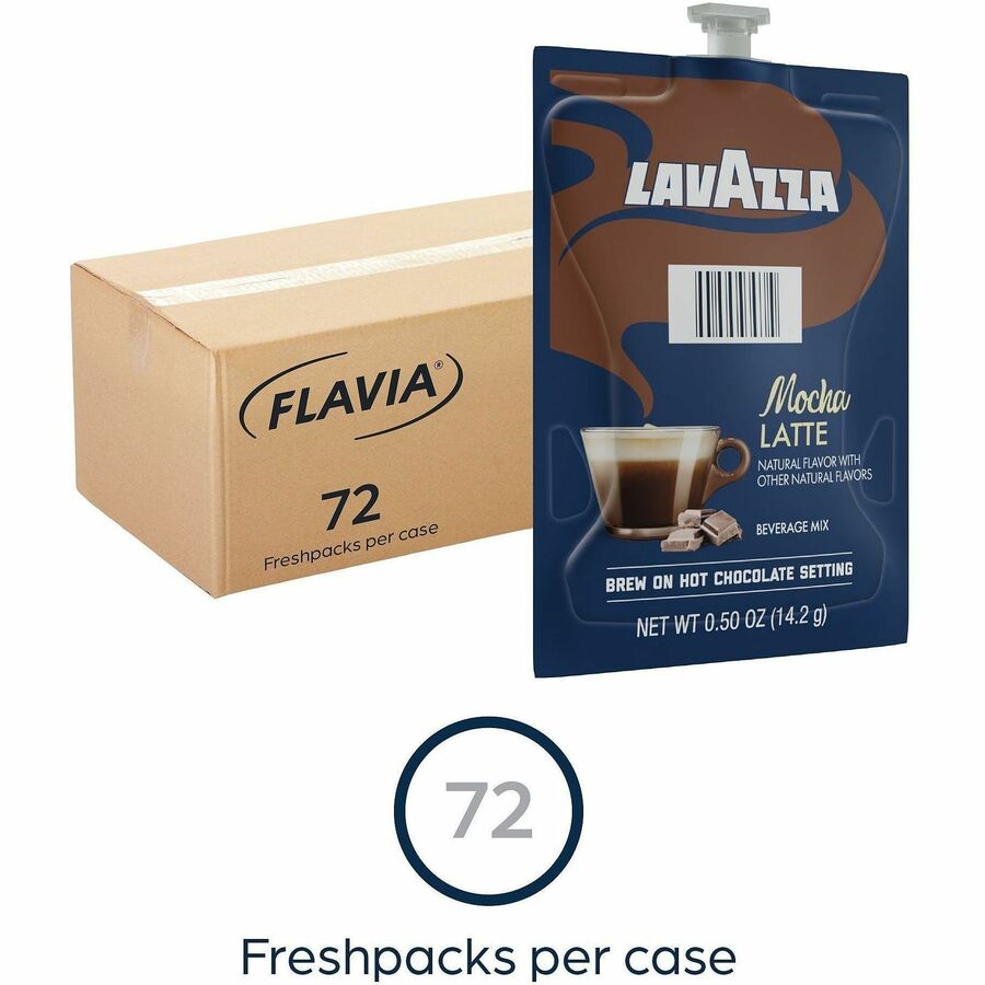 Lavazza Freshpack Latte Freshpacks - 0.5 oz - Freshpack - Mocha Latte - 72 / Carton