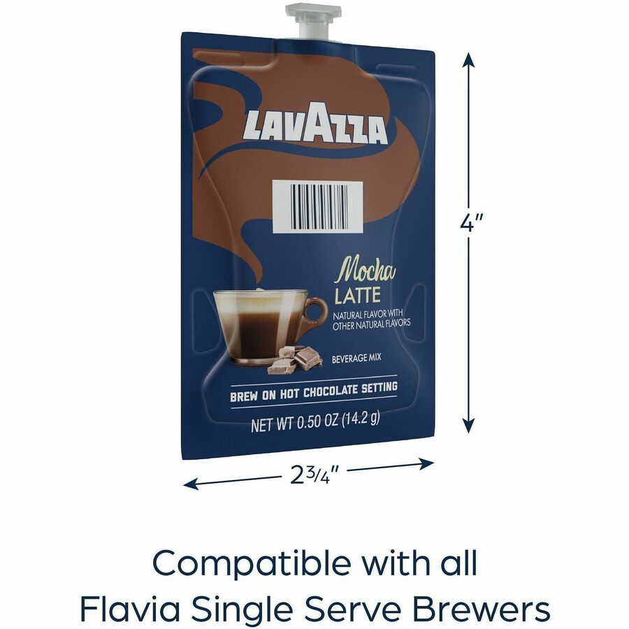 Lavazza Freshpack Latte Freshpacks - 0.5 oz - Freshpack - Mocha Latte - 72 / Carton