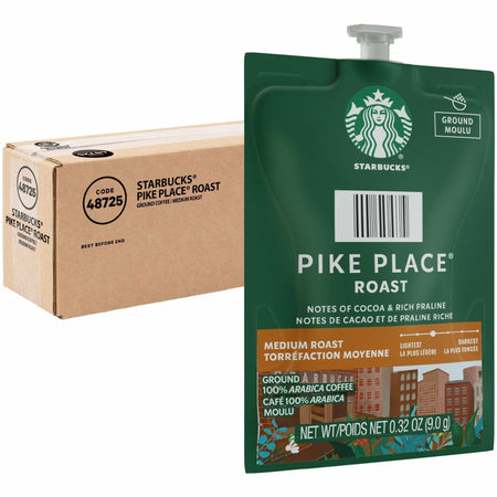Starbucks Freshpack Pike Place Roast Freshpack - Compatible with Flavia - Medium - 0.3 oz - Freshpack - Pike Place - 38 / Carton