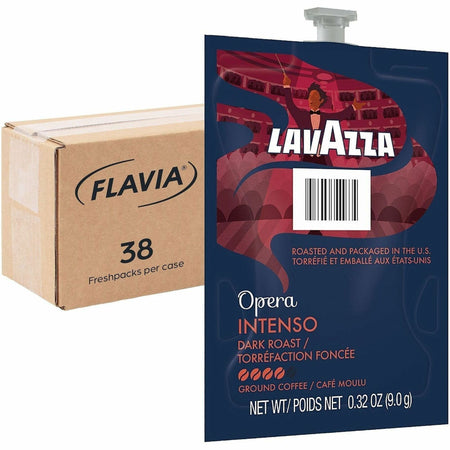 Flavia Freshpack Intenso Dark Roast Coffee Freshpacks - Dark - 0.3 oz - Freshpack - Intenso, Arabica, Robusta - 38 / Carton