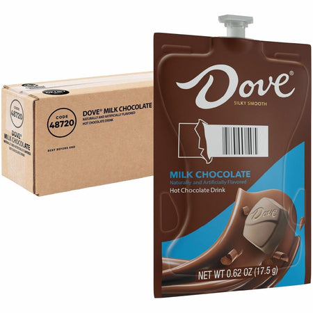 Dove Hot Chocolate Freshpack - 0.62 oz - Milk Chocolate, Hot Chocolate - 36 / Carton