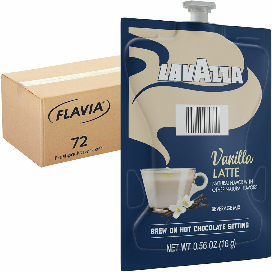 Lavazza Freshpack Latte Freshpacks - 0.5 oz - Freshpack - Vanilla Latte - 72 / Carton