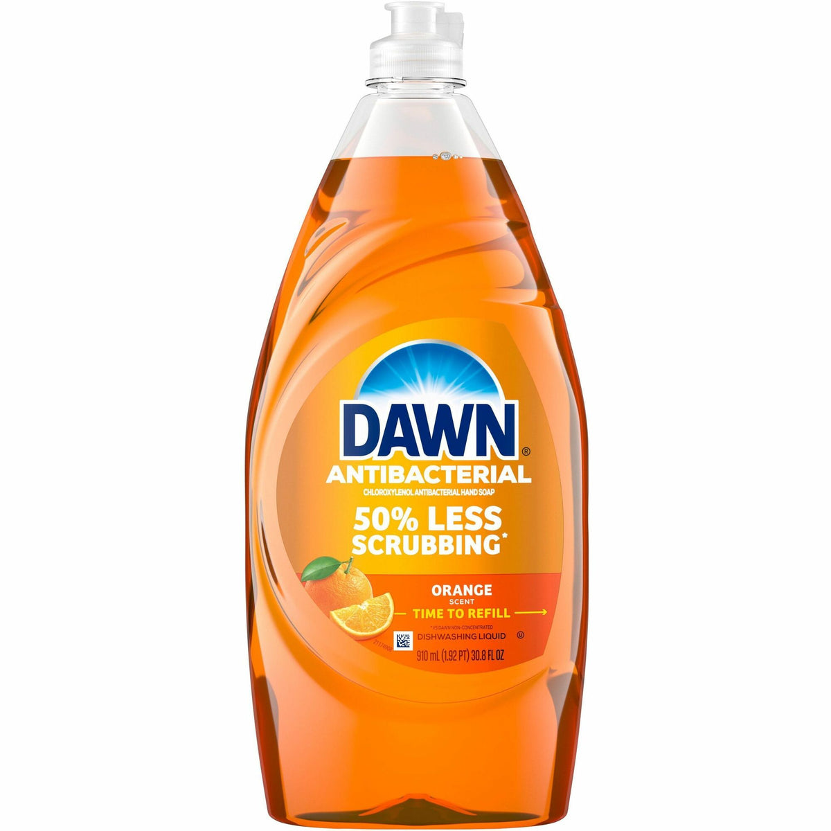 Dawn Antibacterial Dish Soap - For Dish - 30.8 fl oz (1 quart) - Citrus Scent - Residue-free, Streak-free, Anti-bacterial - Orange - 1 Each
