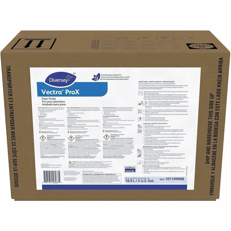 Diversey Vectra ProX Floor Finish - For Hard Floor, Polished Surface, Glazed Surface, Ceramic Tile Floor - Ready-To-Use - Liquid - 640 fl oz (20 quart) - 8.6 pH - Ammonia Scent - Durable, Slip Resistant, Odor Resistant, Low VOC - Opaque Off White - 1 Each