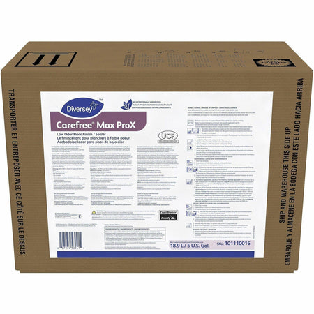 Diversey Carefree Floor Finish/Sealer - For Floor, Multi Surface - 639.1 fl oz (20 quart) - Low Odor, Easy to Use, Durable, Slip Resistant - White - 1 Each