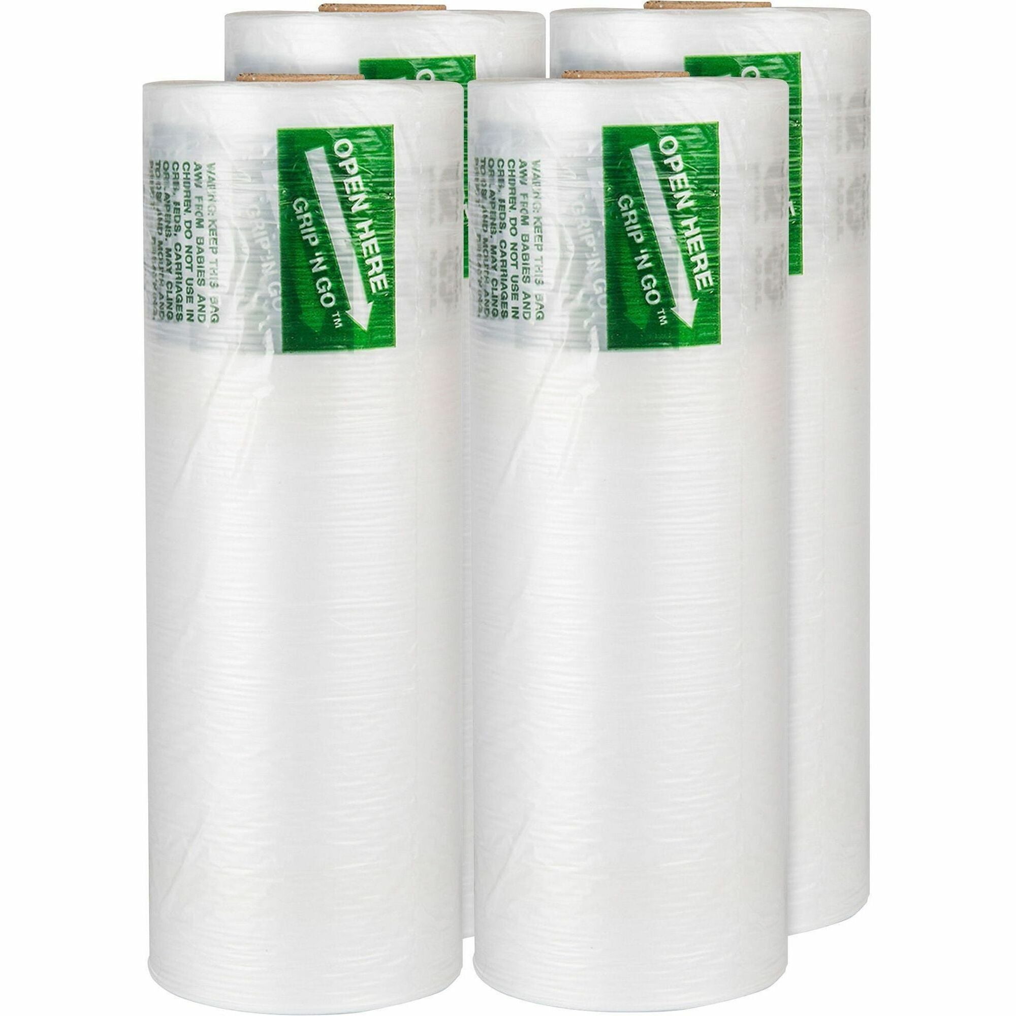 Inteplast Grp "More Matters" Produce Bags - 20" Length x 12" Width x 0.35 mil (9 Micron) Thickness - High Density - Natural - Film - Food, Storage - 875/Roll - 4 / Carton