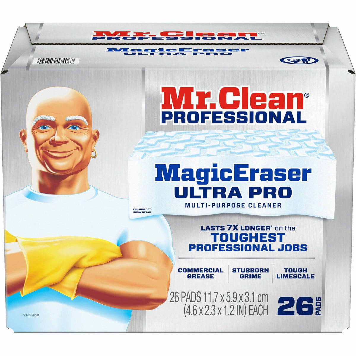 Mr. Clean Magic Eraser Ultra Pro Pads - For Multipurpose - Pad - Long Lasting, Durable - White - 26 / Box
