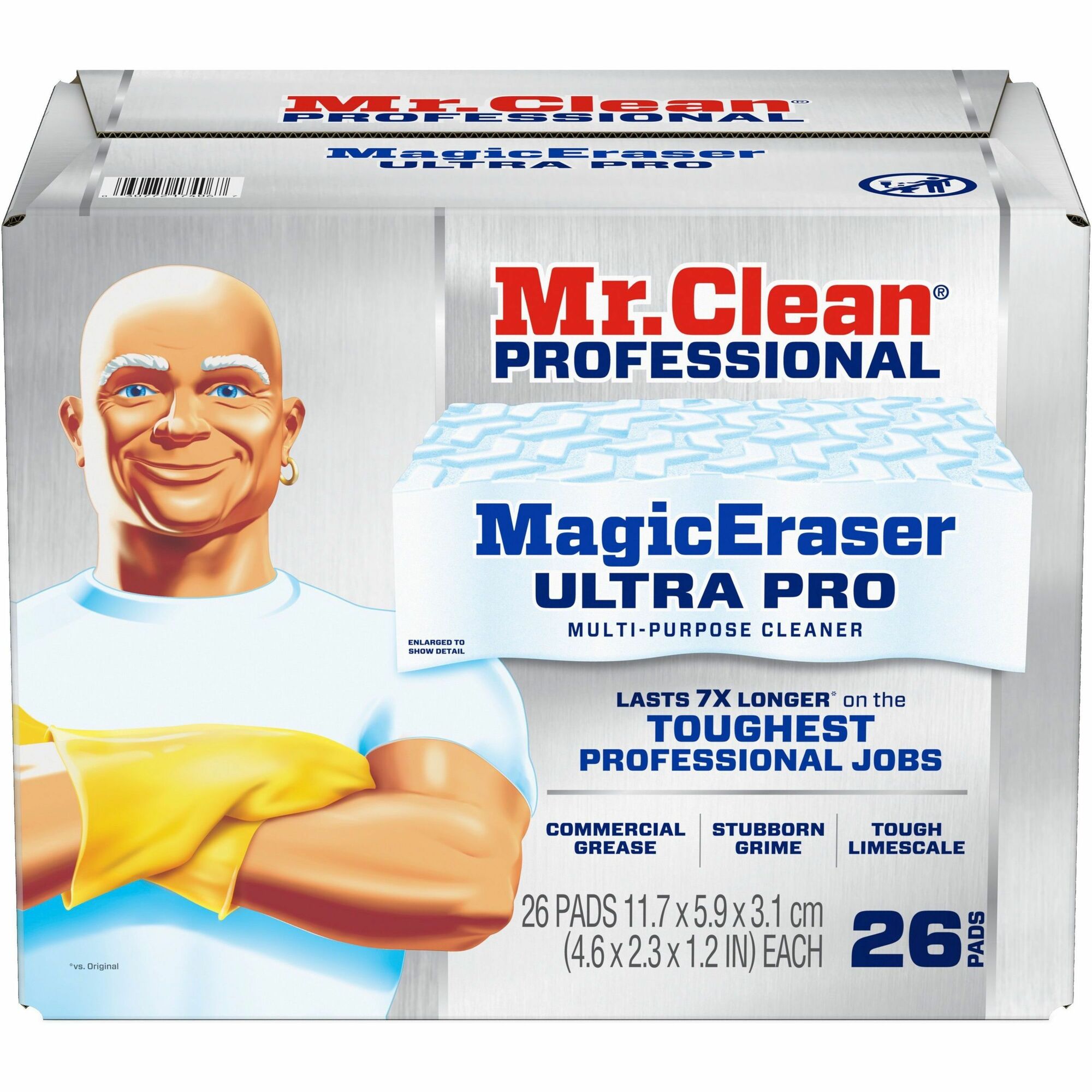 Mr. Clean Magic Eraser Ultra Pro Pads - For Multipurpose - Pad - Long Lasting, Durable - White - 26 / Box