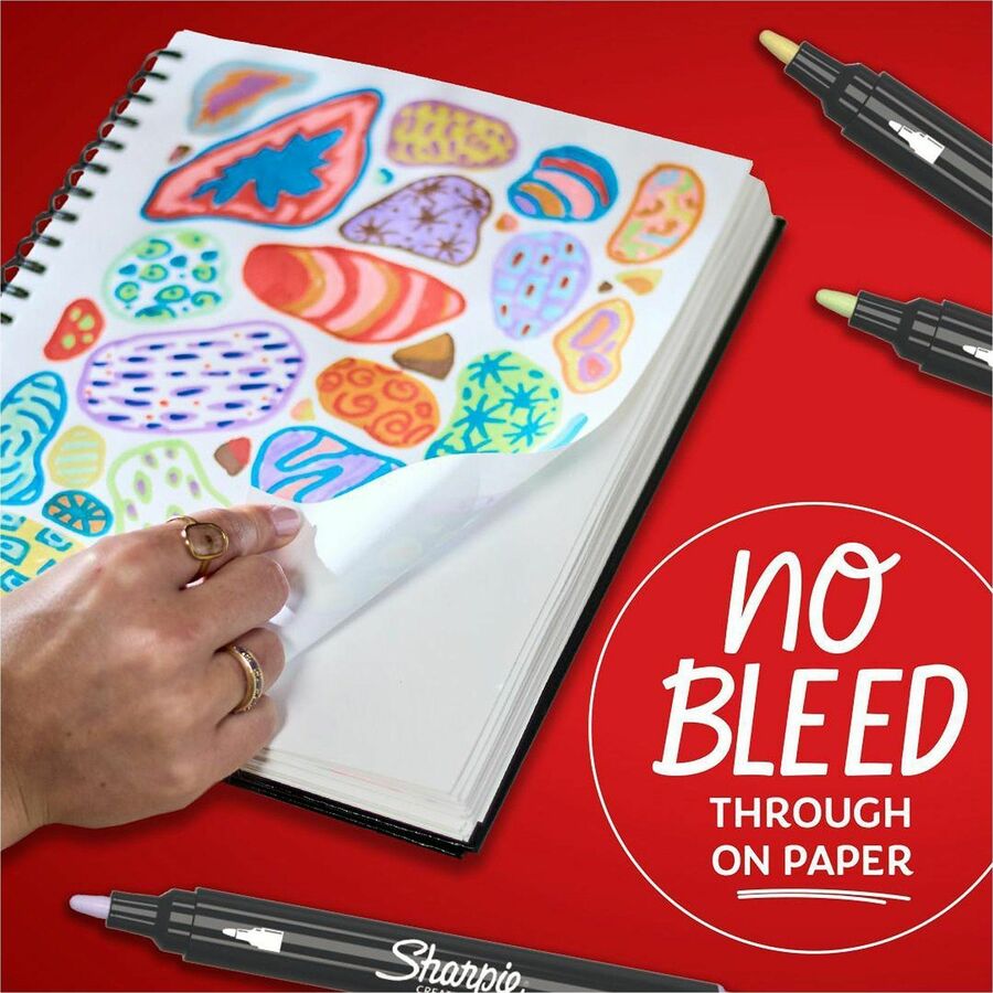 Sharpie Creative Markers - Bullet, Medium Marker Point - Assorted Ink - Water Based - 5 / Pack