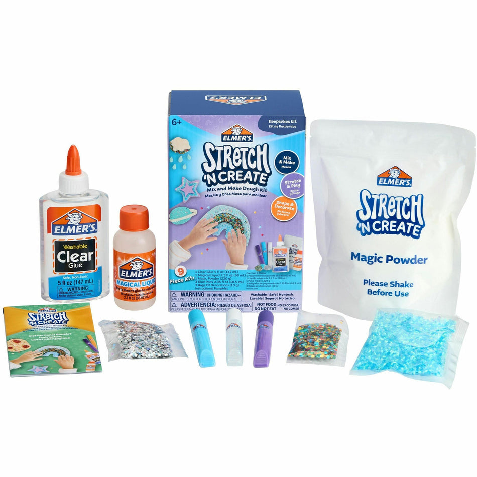 Elmer's Stretch 'N Create Dough Kit - Decoration, Shaping, Art, Craft - 9 Piece(s) - Keepsakes - 1 Box