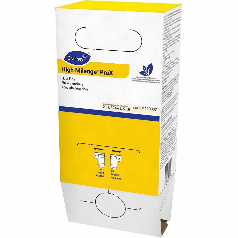 Diversey Care High-Mileage Floor Finish - For Floor - Ready-To-Use - 84.5 fl oz (2.6 quart) - Recommended For: Black Mark Remover - Low Odor, Durable, Quick Drying, Non-yellowing - White - 1 Each