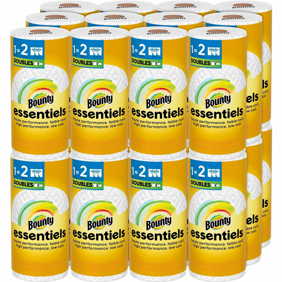 Bounty Essentials Paper Towels - Yellow - PaperRoll - 108/Roll - 24 / Carton