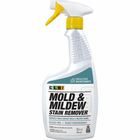 CLR Pro Mold & Mildew Stain Remover - For Multi Surface - Spray - 32 fl oz (1 quart) - Bleach-free - White - 6 / Carton
