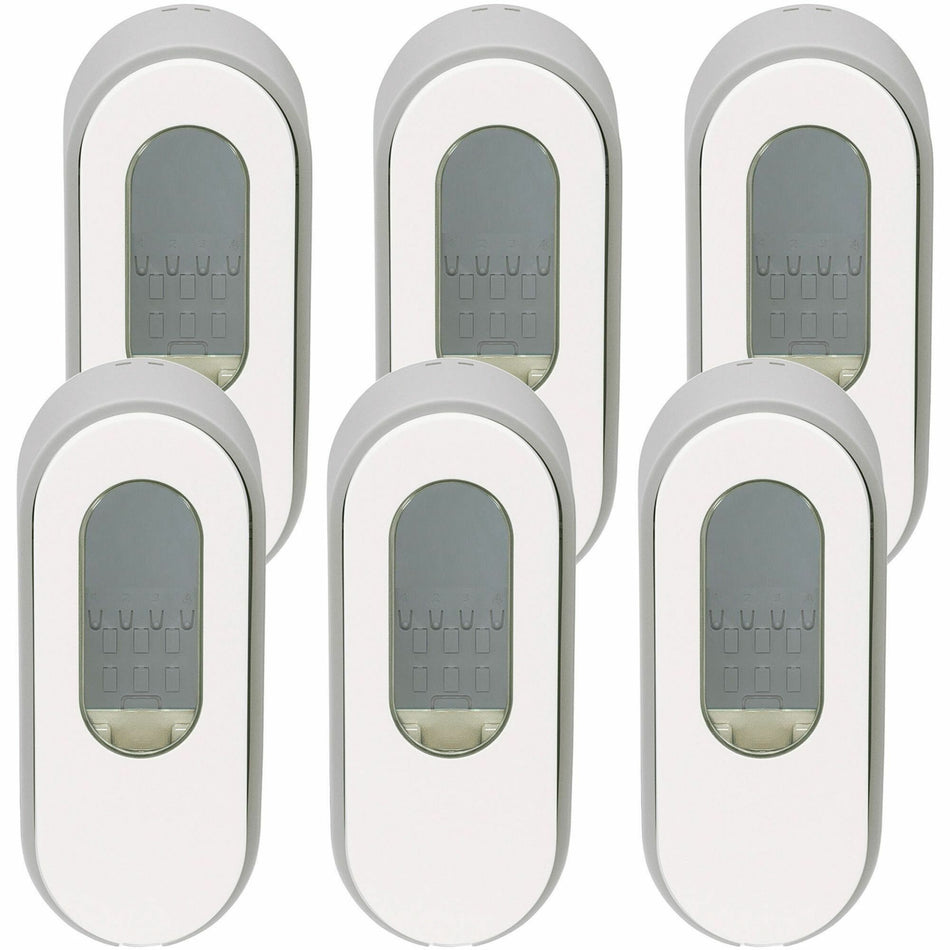 Dial Professional Versa Pouch Dispenser - 15 fl oz Capacity - Locking Mechanism, Tamper Resistant, Vandal Resistant - Light Gray - 6 / Carton