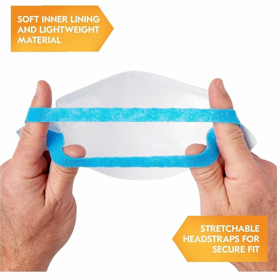 Ansell Health N95 Particulate Pouch Respirator - Recommended for: Healthcare - Regular - Particulate Protection - White - Breathable, Lightweight, Foldable, Comfortable - 20 / Pack - TAA Compliant