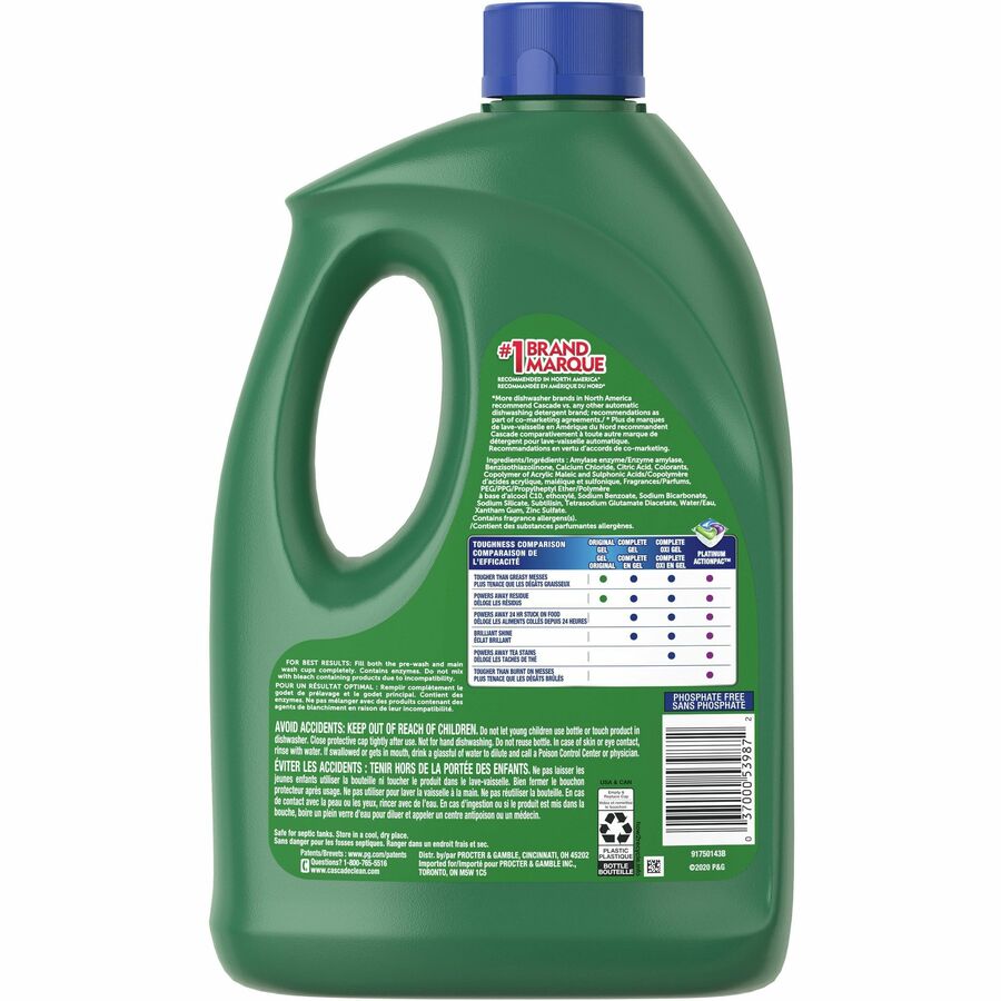 Cascade Complete Gel Dishwasher Detergent - Rear