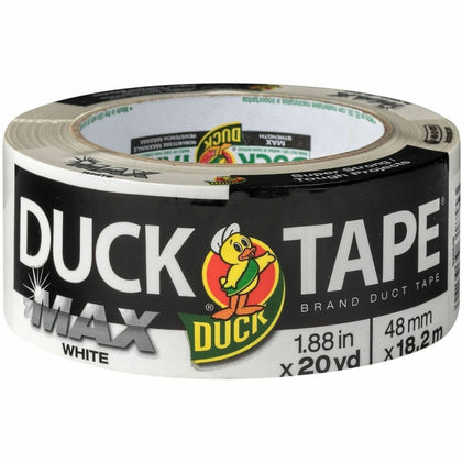 Duck Max Strength Packaging Tape: 20 yd x 1.88’’ - White Rubber Adhesive - Packing Tape & Dispensers