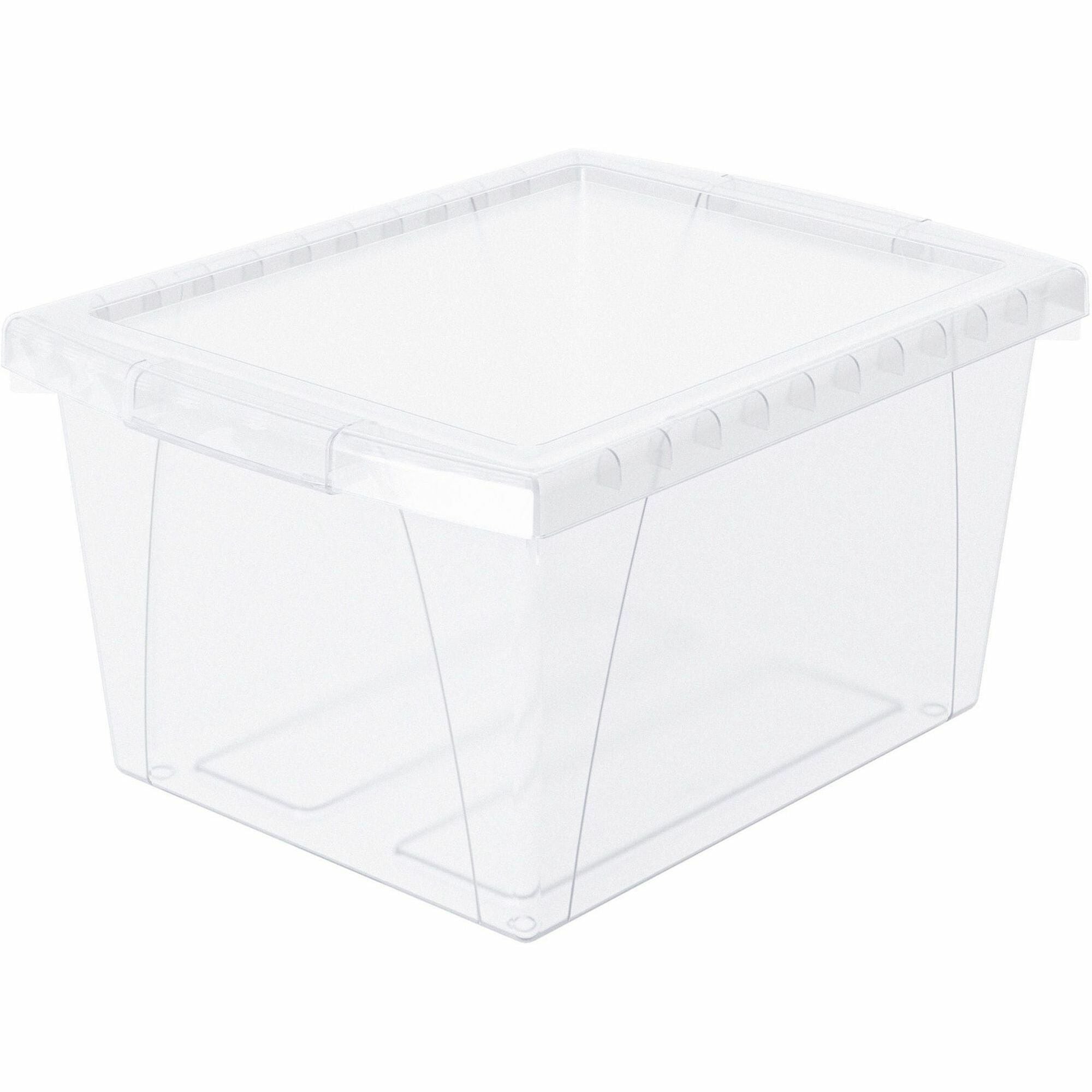 Storex Stackable Storage Bin w/Lid - 2000