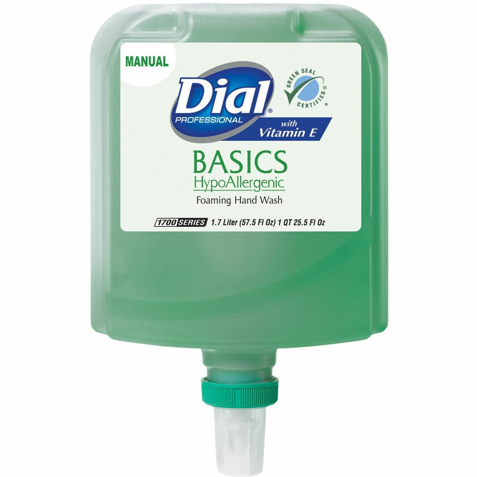 Dial 1700 Universal Dispenser Refills - 1.80 quart - Skin, Hand, Commercial - Green - 3 / Carton