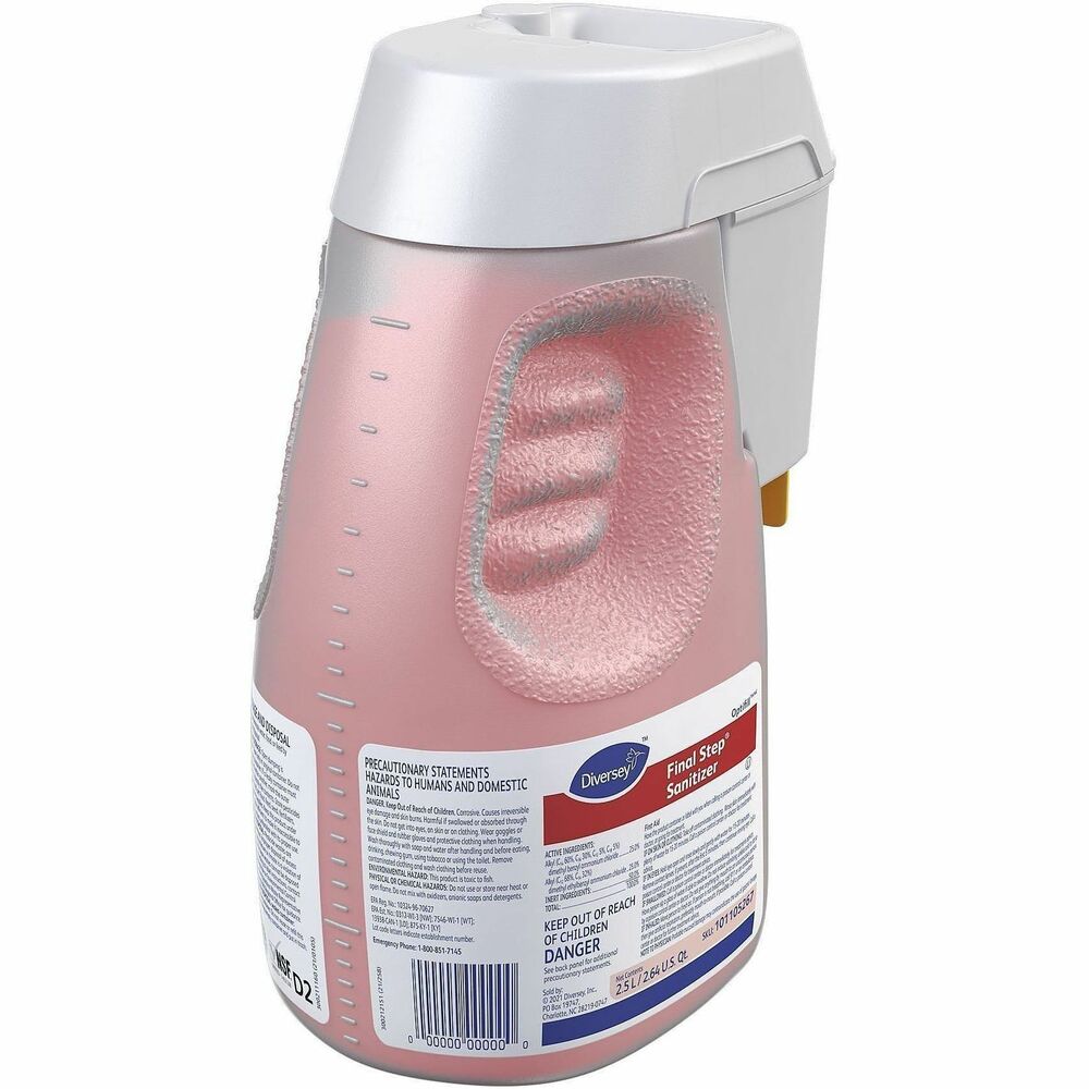 Suma Final Step Sanitizer - For Multipurpose, Multi Surface - Concentrate - Liquid - 84.5 fl oz (2.6 quart) - 7 pH - Quaternary Scent - Rinse-free, Kosher - Red - 1 / Carton