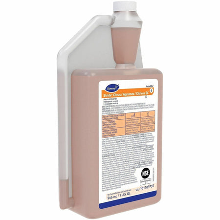 Diversey Neutral Floor Cleaner - For Floor - Concentrate - 32 fl oz (1 quart) - Citrus Scent - Non Alkaline, Film-free, Rinse-free, Low Foaming - Orange Spray - 6 / Carton