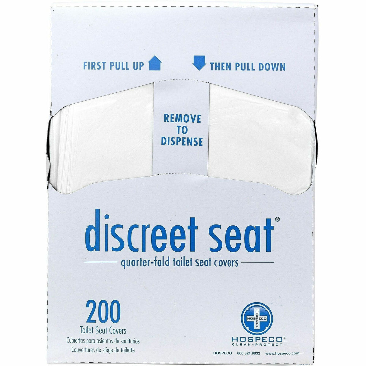 Hospeco Recycled Paper Toilet Seat Covers - For Toilet, Public Toilet - White - Paper - 25 / Carton