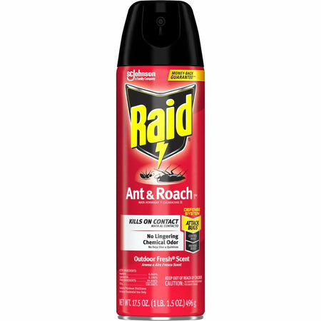 Raid Ant & Roach Killer Spray - Spray - Kills Ants, Cockroaches, Bugs, Water Bugs, Palmetto Bug, Silverfish, Carpet Beetle, Crickets, Earwig, Spider, Lady Beetle, ... - 17.50 fl oz - Clear - 1 Each