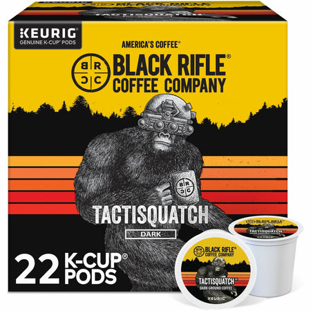 Black Rifle K-Cup, Ground Tactisquatch Coffee - Compatible with Keurig Brewer - Dark - 0.3 oz Per Box - 22 K-Cup - K-Cup, Ground - Tactisquatch - Kosher - 4 / Carton