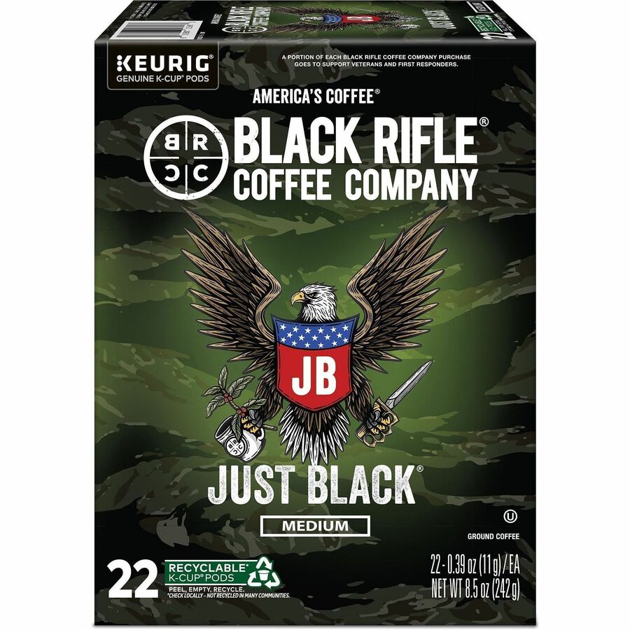 Black Rifle K-Cup, Ground Just Black Coffee - Front