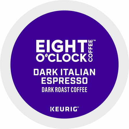 Eight O'Clock K-Cup, Ground Dark Italian Espresso Coffee - Compatible with Keurig Brewer - Dark - Per Box - 24 K-Cup - K-Cup, Ground - Dark Italian Espresso - Kosher - 4 / Carton