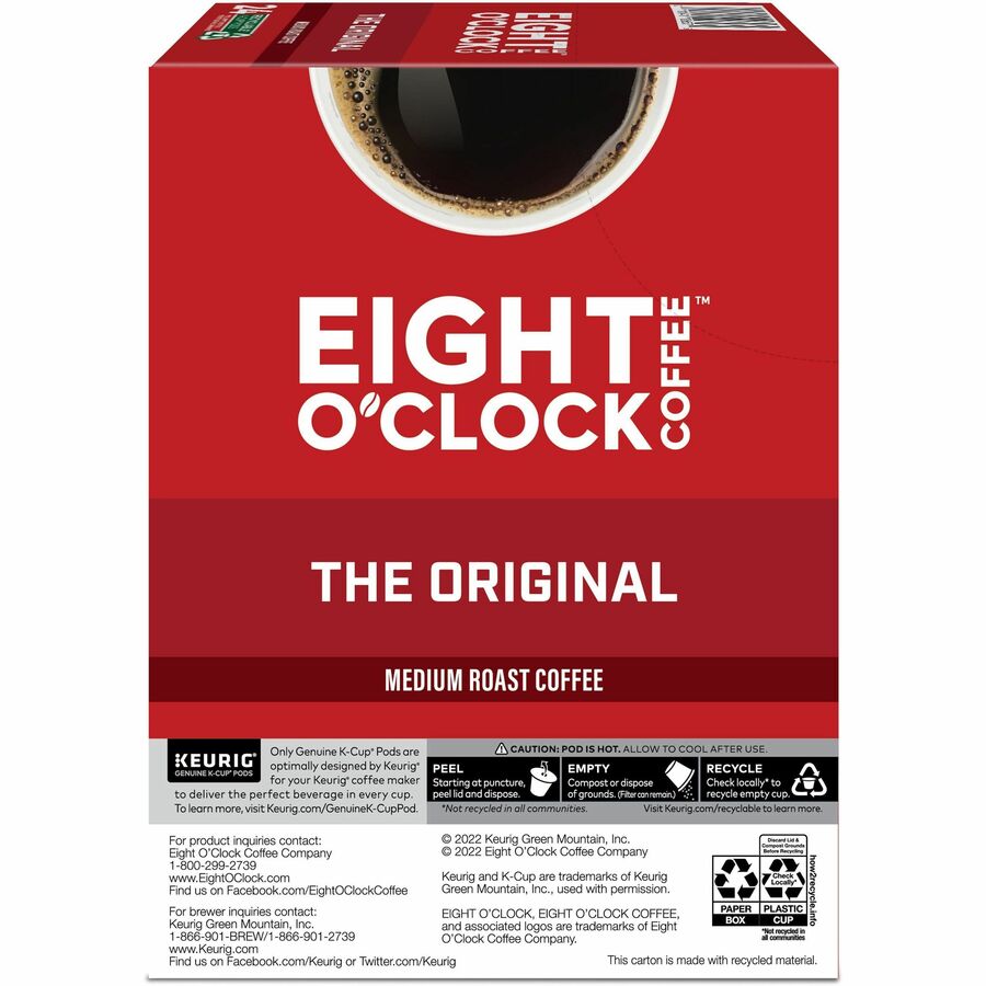 Eight O'Clock K-Cup, Ground Original Coffee - Rear