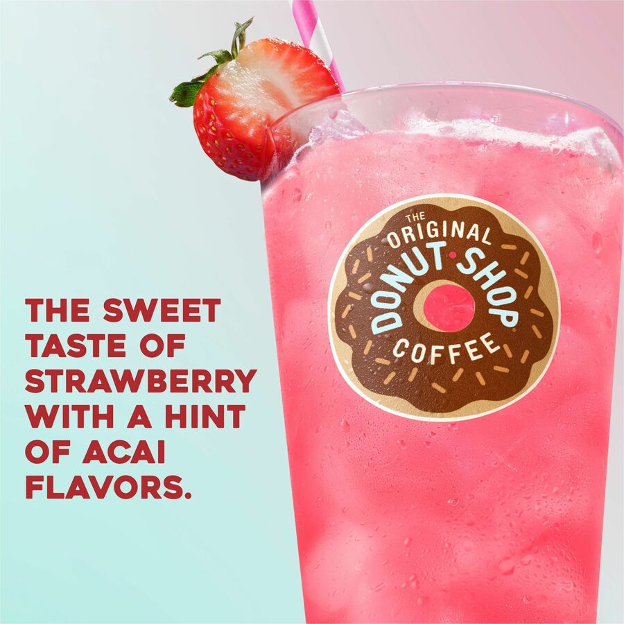 The Original Donut Shop® Iced Refreshers - Strawberry Acai - 20/Box - 4 / Carton