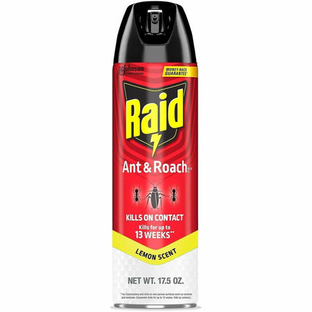 Raid Ant & Roach Killer Spray - Spray - Kills Ants, Cockroaches, Crickets, Earwig, Spider, Lady Beetle, Silverfish, Stink Bug, Bugs - 17.05 fl oz - Red - 1 Each