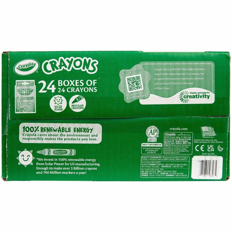 Crayola Bulk Crayons - Regular - For Child - Multi - 24 / Pack