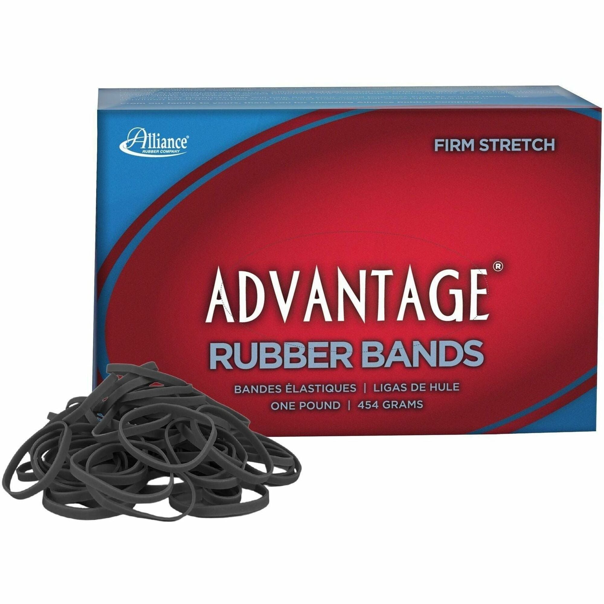 Alliance Rubber Advantage Classic Black - Size: #30 - 2" Length x 0.1" Width - Stretchable, Reusable, Durable, Elastic, Strong - Rubber - Classic Black - 1150 / Box