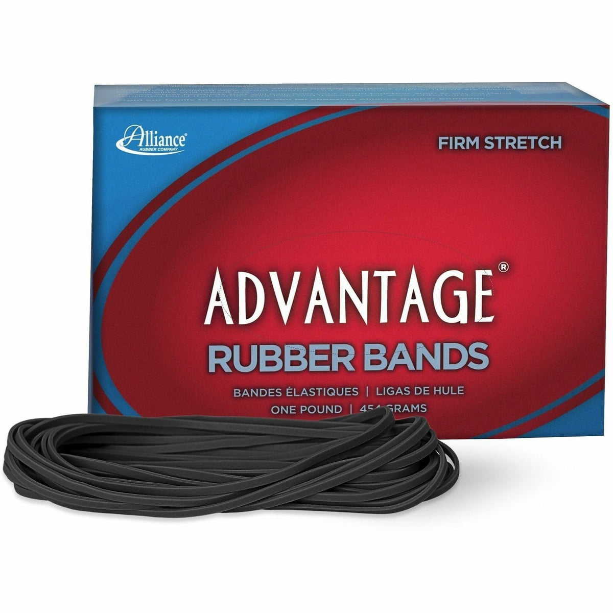 Alliance Rubber Advantage Classic Black - Size: #117B - 7" Length x 0.1" Width - Stretchable, Reusable, Durable, Elastic, Strong - Rubber - Classic Black - 200 / Box